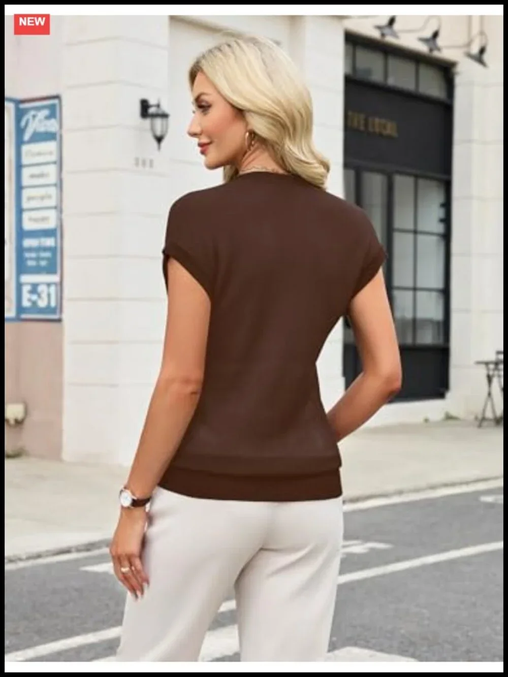 Women's V-Neck Cap Sleeve Knit Pullover Sweater - Soft Lightweight 100% Lyocell